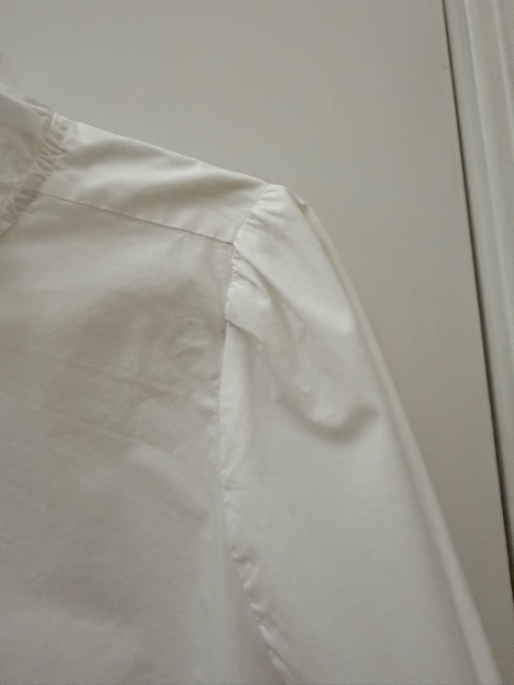 J. Crew White Ruffle Collar Popover Shirt, Size S - Picture 4 of 7